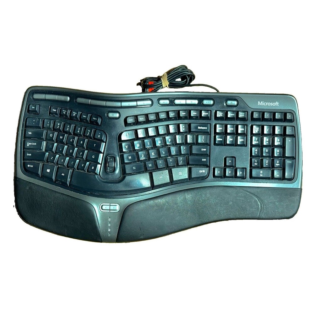Microsoft Natural Ergonomic Keyboard 4000 v1.0 KU-0462 USB Wired See Photos